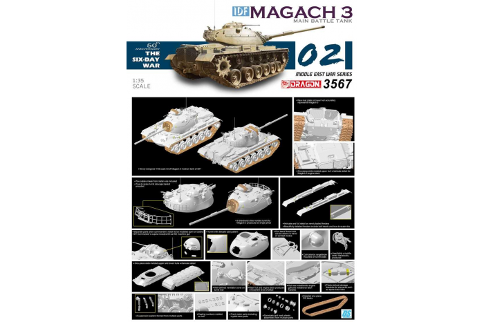 Model Kit tank 3567 - IDF Magach 3 (1:35)