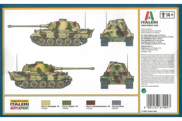 Model Kit tank 7004 - Sd. Kfz. 182 KING TIGER (1:72)