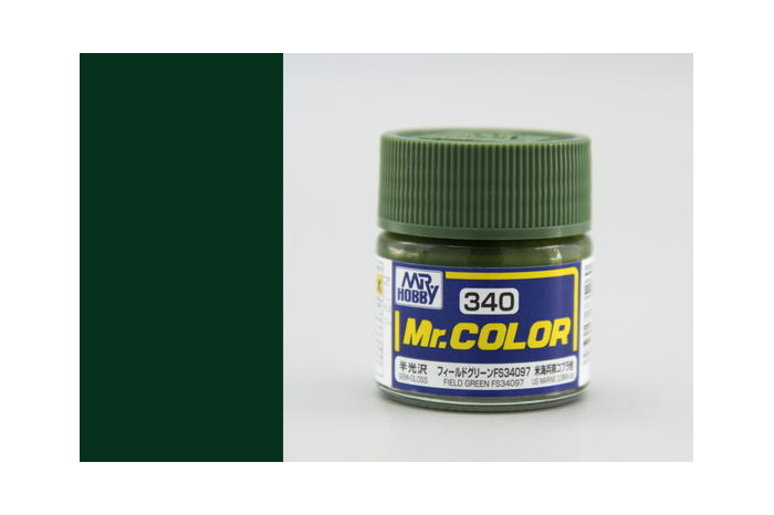 Mr. Color - C340: FS34097 polní zelená pololesklá