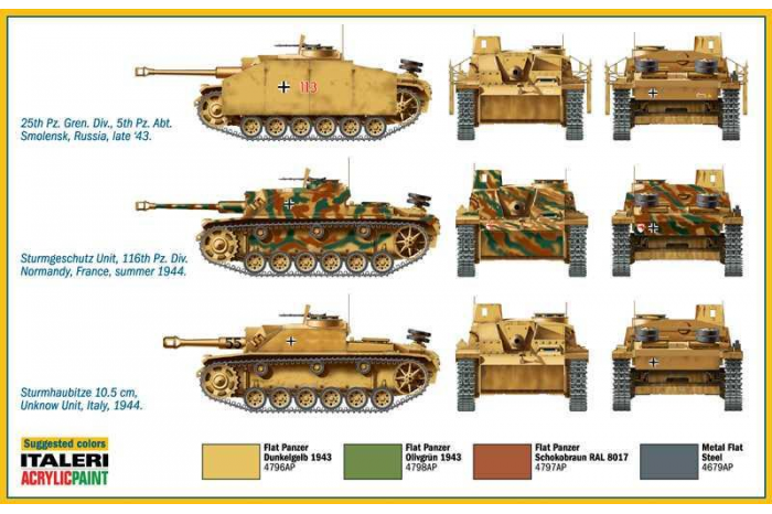 Fast Assembly tanky 7522 - STURMGESCHUTZ III (1:72)
