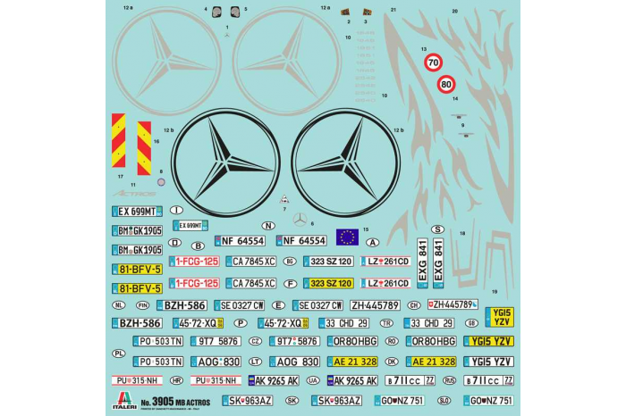Model Kit truck 3905 - Mercedes Benz Actros MP4 Gigaspace (1:24)