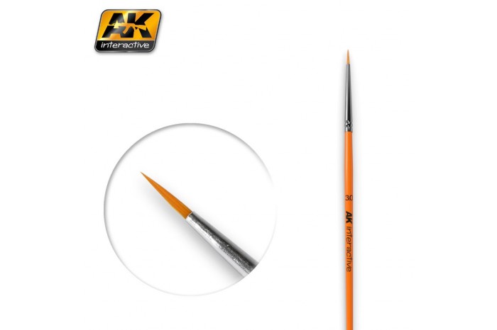 ROUND BRUSH 3/0 SYNTHETIC - AK601