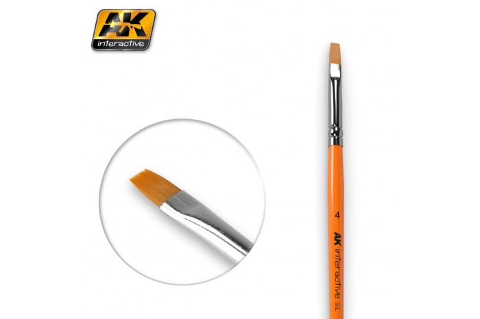FLAT BRUSHES 4 SYNTHETIC - AK610