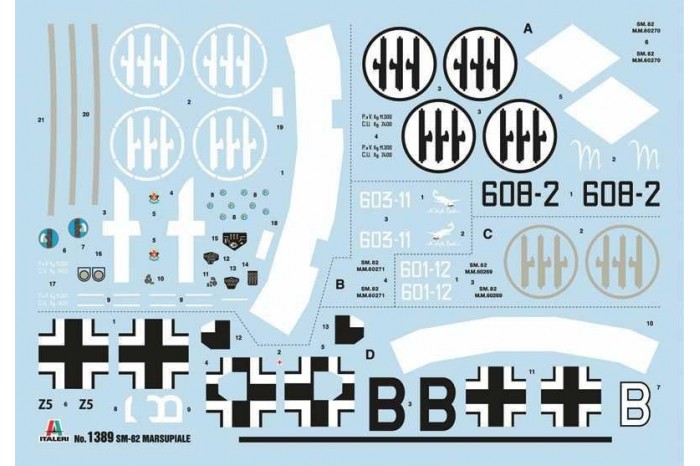 Model Kit letadlo 1389 - SM.82 MARSUPIALE (1:72)