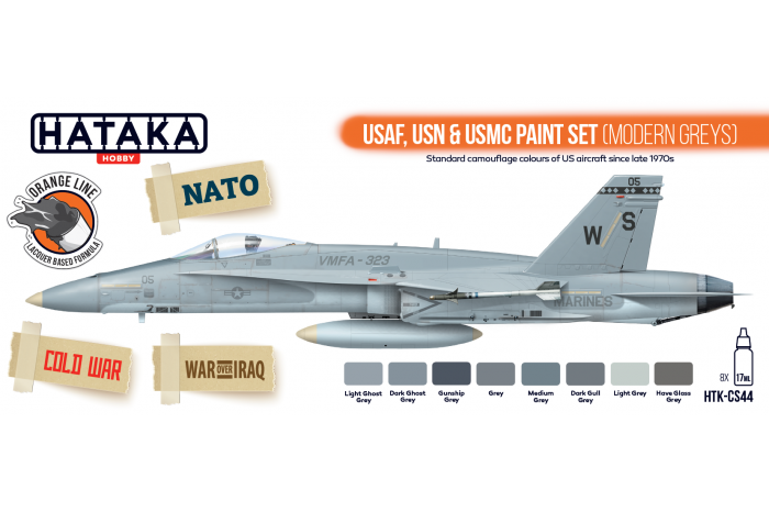 USAF, USN & USMC moderní šedi (USAF, USN & USMC modern greys) - CS44