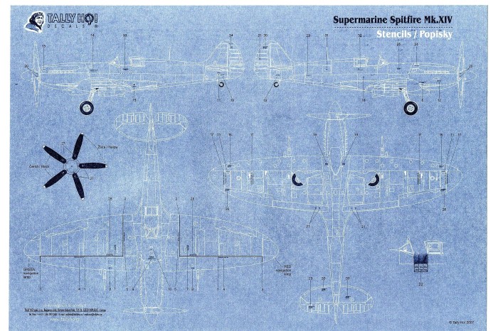 Stencils - Spitfire F Mk.XIV (1:48) - S48022
