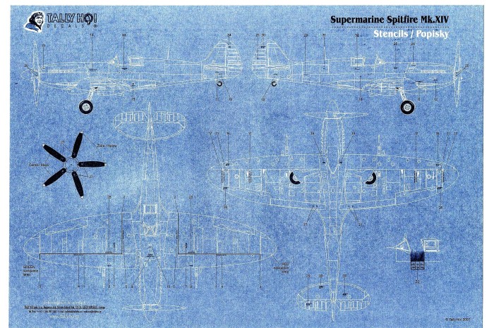 Stencils - Spitfire F Mk. XIV (1:72) - S72022