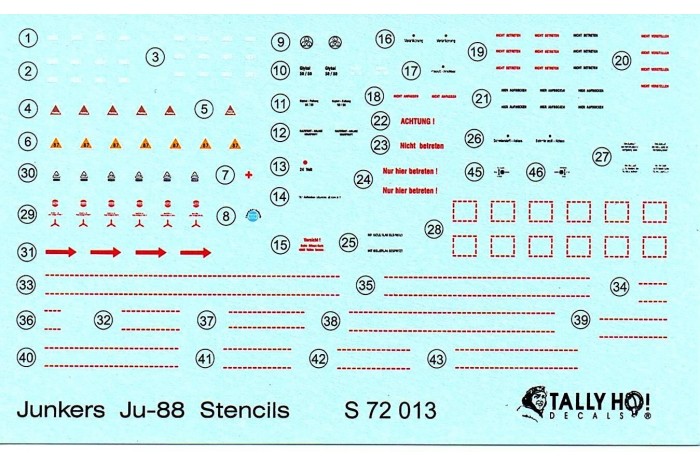 Stencils - Ju-88 (1:72) - S72013