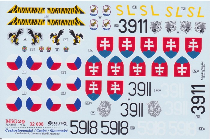 Obtisky - Mig-29, 9-12, part 1 (1:32) - 32008