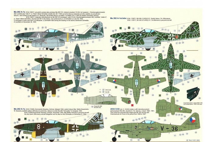 Obtisky - ME-262 A (1:32) - 32006