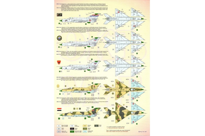 Obtisky - Mig-21 MF/Bis (1:32) - 32004