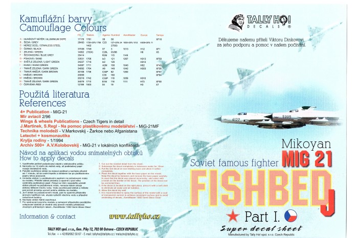 Obtisky - Mig-21 MF, SM, R (1:32) - 32003