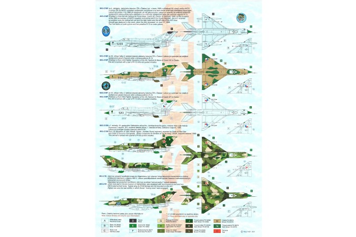 Obtisky - Mig-21 MF, SM, R (1:32) - 32003