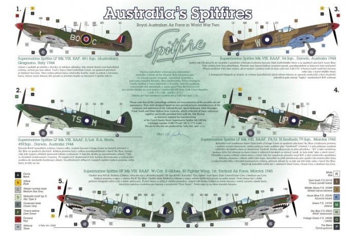 Obtisky - RAF Spitfires Mk.VIII, part 1 (1:48) - 48043