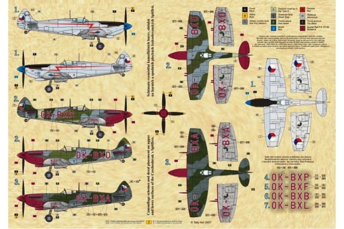 Obtisky - Cs Spitfires 1945-1948, part 2 (1:48) - 48042