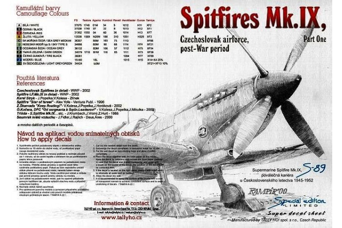 Obtisky - Cs Spitfires 1945-1952, part 1 (1:48) - 48031