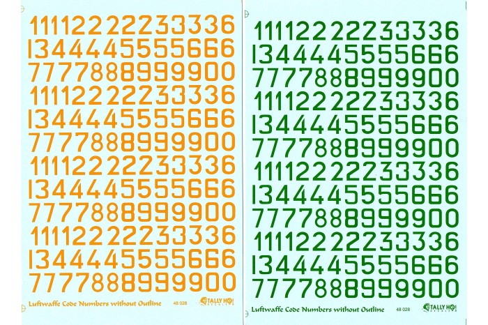 Obtisky - Luftwaffe Code numbers (1:48) - 48028