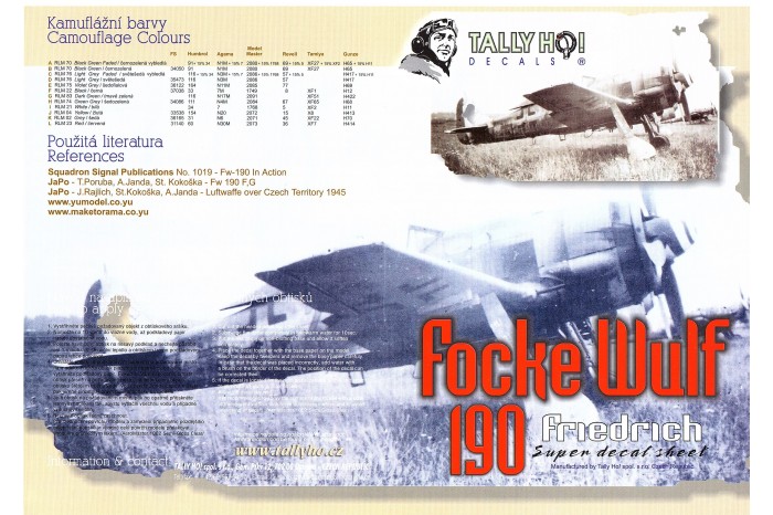 Obtisky - FW-190, F8 (1:48) - 48024