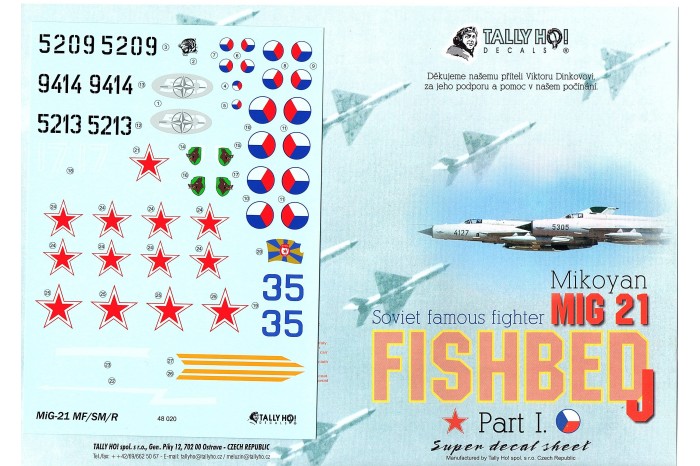 Obtisky - Mig-21 MF, SM, R (1:48) - 48020