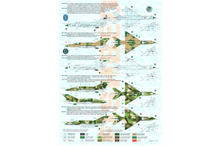 Obtisky - Mig-21 MF, SM, R (1:48) - 48020