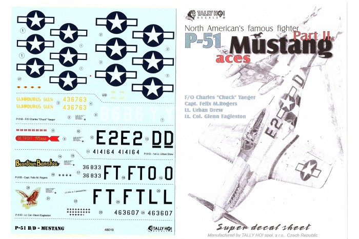 Obtisky - P-51 B, D Mustang, part 2 (1:48) - 48019