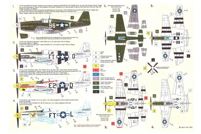 Obtisky - P-51 B, D Mustang, part 2 (1:48) - 48019