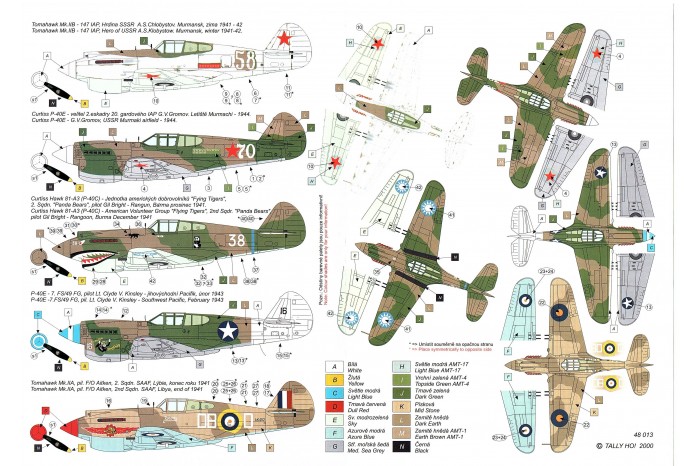 Obtisky - P-40 B, C, E, part 2 (1:48) - 48013