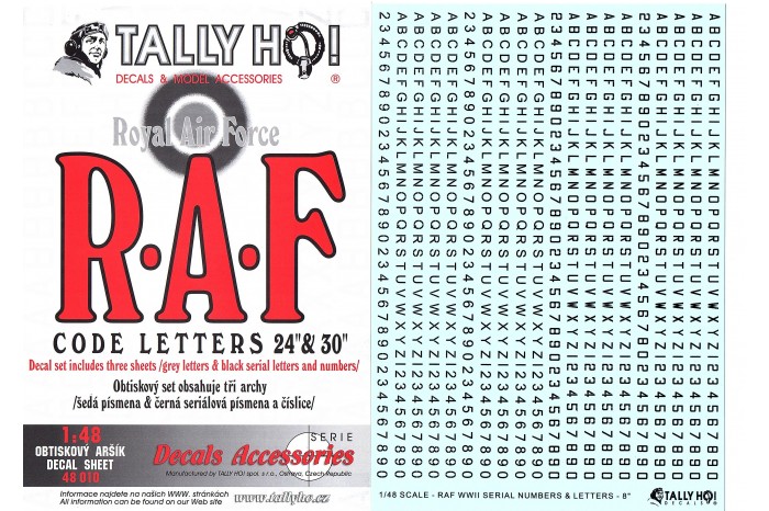 Obtisky - RAF Code letters (1:48) - 48010