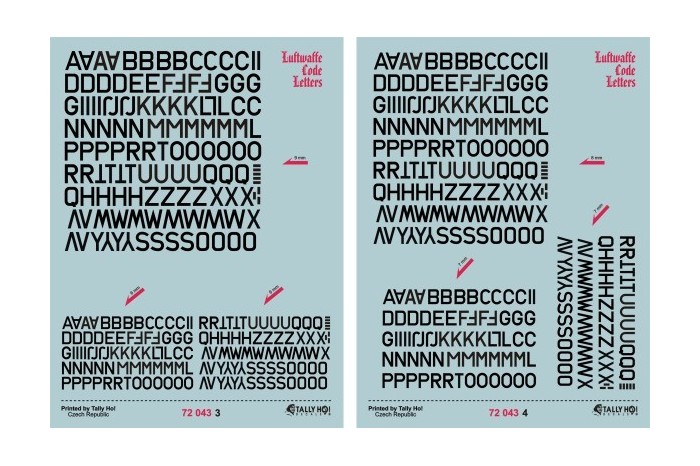 Obtisky - Luftwaffe Code letters - 72043