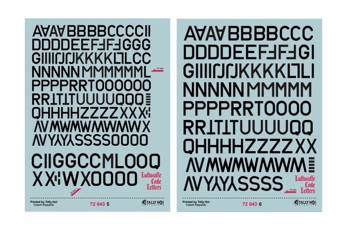 Obtisky - Luftwaffe Code letters - 72043