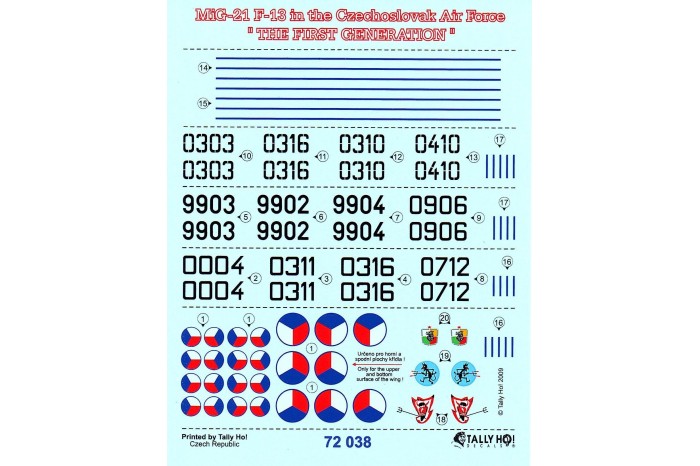 Obtisky - Mig-21 F-13 CsAF - 72038