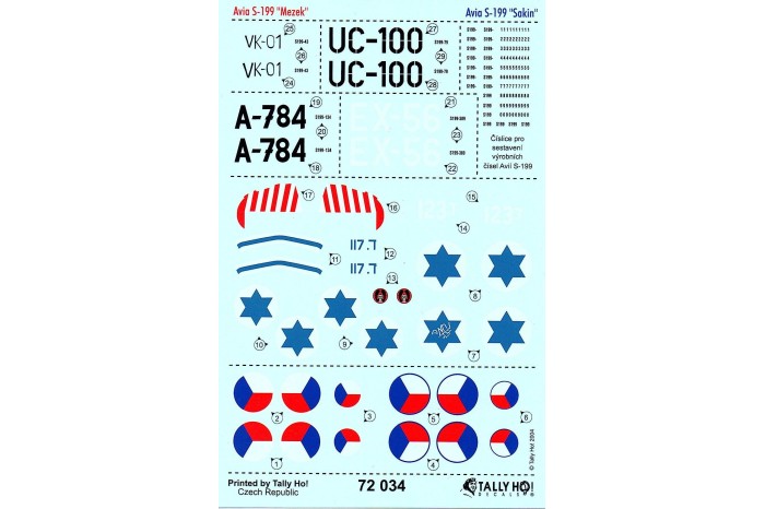 Obtisky - Avia S199 / Sakin - 72034