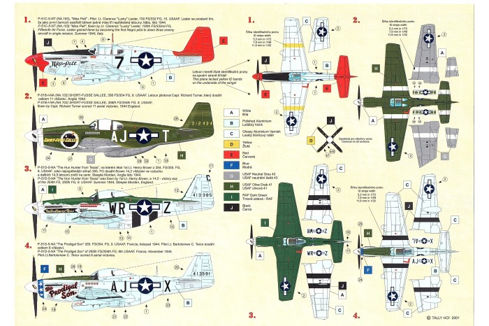 Obtisky - P-51 B, C, D Mustang, part 1 - 72022