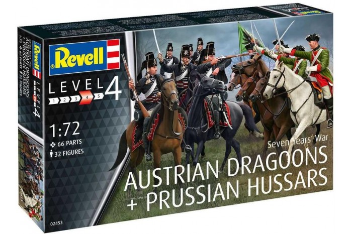 Plastic ModelKit figurky 02453 - Seven Years War (Austrian Draggons & Prussian Hussars) (1:72)