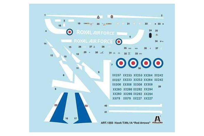 Model Kit letadlo 1303 - Hawk T.Mk.1 ''Red Arrows'' (1:72)
