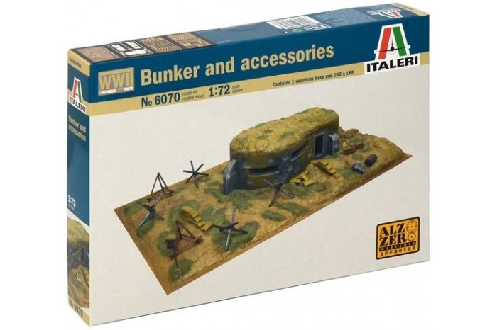 Model Kit diorama 6070 - WWII - BUNKER AND ACCESSORIES (1:72)