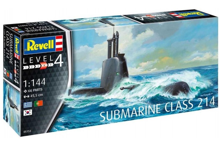 Plastic ModelKit ponorka 05153 - Submarine Class 214 (1:144)