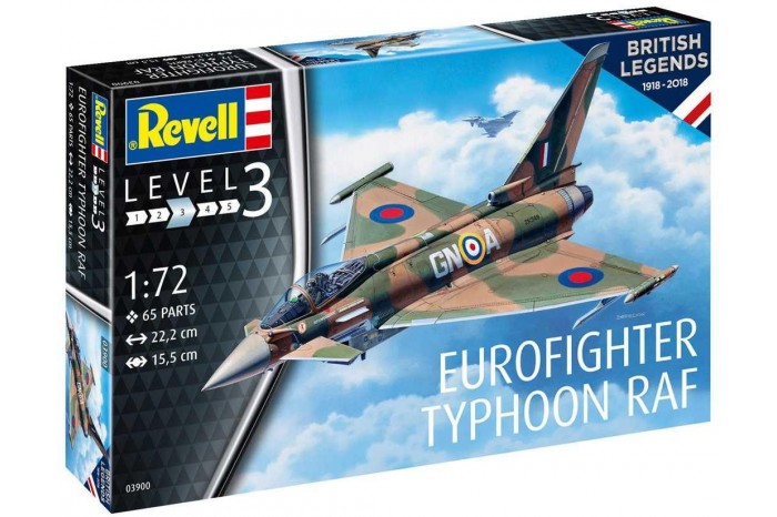 Plastic ModelKit letadlo 03900 - 100 Years RAF: Eurofighter Typhoon (1:72)