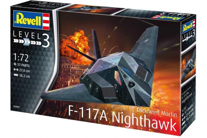 Plastic ModelKit letadlo 03899 - Lockheed Martin F-117A Nighthawk Stealth Fighter (1:72)