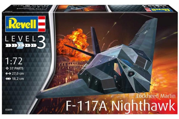 Plastic ModelKit letadlo 03899 - Lockheed Martin F-117A Nighthawk Stealth Fighter (1:72)
