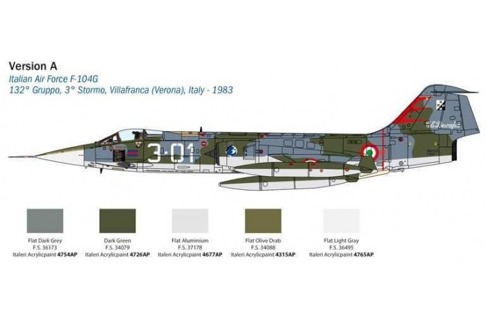 Model Kit letadlo 2514 - F-104 STARFIGHTER G/S - Upgraded Edition RF version  (1:32)