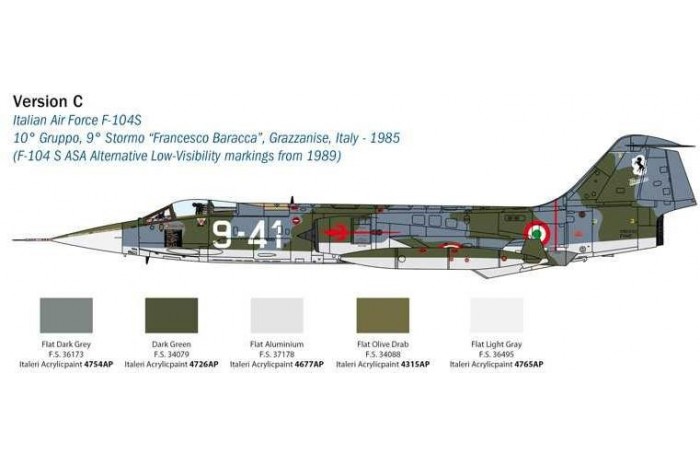 Model Kit letadlo 2514 - F-104 STARFIGHTER G/S - Upgraded Edition RF version  (1:32)