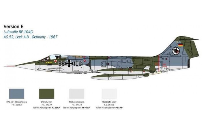 Model Kit letadlo 2514 - F-104 STARFIGHTER G/S - Upgraded Edition RF version  (1:32)