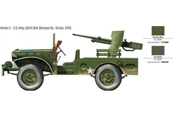 Model Kit military 6555 - M6 GUN MOTOR CARRIAGE WC-55 (1:35)
