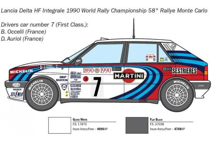 Model Kit auto 3658 - Lancia Delta HF Integrale (1:24)