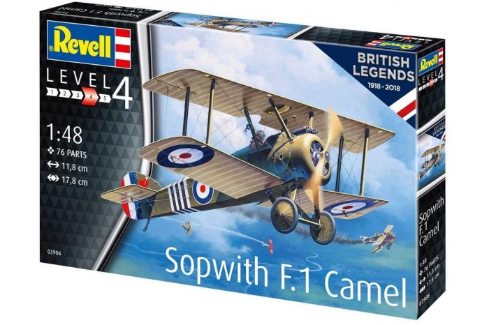 Plastic ModelKit letadlo 03906 - 100 Years RAF: Sopwith Camel (1:48)