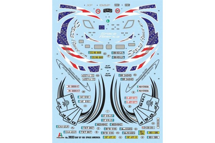 Model Kit truck 3933 - DAF XF105 Space America (1:24)
