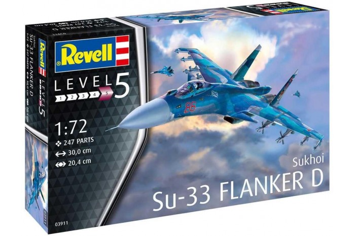 Plastic ModelKit letadlo 03911 - Sukhoi Su-33 Navy Flanker (1:72)