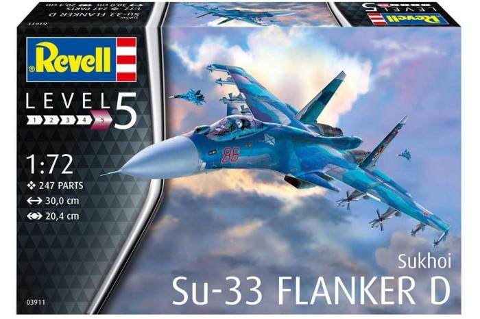 Plastic ModelKit letadlo 03911 - Sukhoi Su-33 Navy Flanker (1:72)