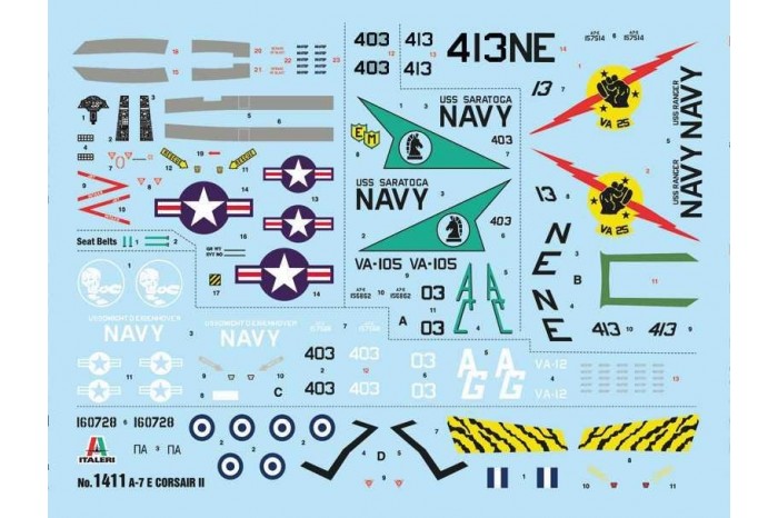 Model Kit letadlo 1411 - A-7E Corsair II (1:72)